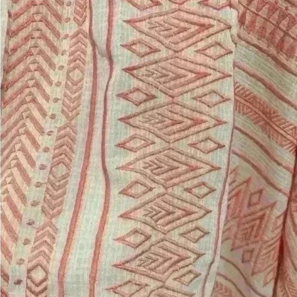 Ramy Brook Pink Patterned Peasant Blouse - Picture 7 of 7